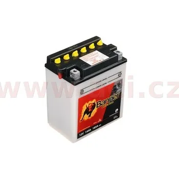Auto-moto baterie 12V, YB14-A2, 14Ah, 185A, BANNER Bike Bull 134x89x166