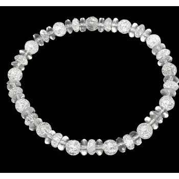 Náramek Luxusní náramek z pukaného křišťálu a křišťálu