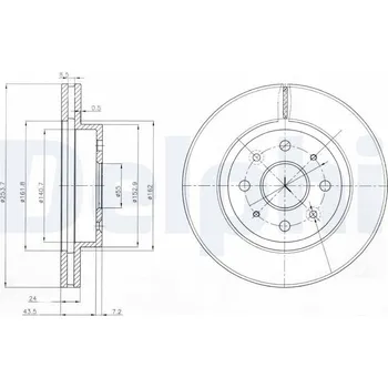 Brzdový kotouč Brzdový kotouč DELPHI BG4019