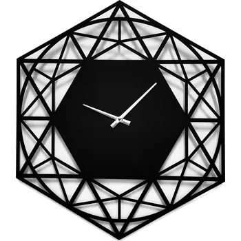 Hodiny Černé kovové nástěnné Hodiny 15 Velikost: 35 cm