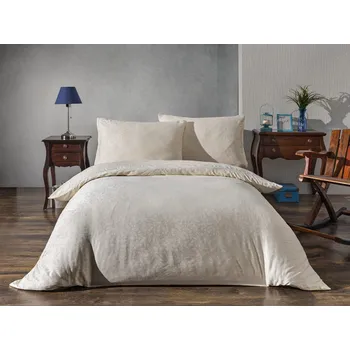 Povlečení Saténový povlak na polštář Květy smetanové 30x40