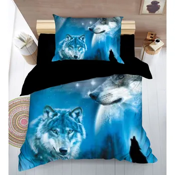 Povlečení POVLEČENÍ S 3D EFEKTEM 140x200/70x90cm - VLCI