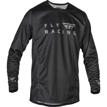 cyklistický dres dres RADIUM, FLY RACING - USA (černá/šedá, vel. S)