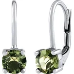 Stříbrné náušnice Raya s přírodním vltavínem