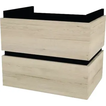 Koupelnový nábytek Koupelnová skříňka pod umyvadlo Devo Viva 2.0 dub halifax bílý 59 x 51 x 44 cm VV2-SU2S59x51-P29