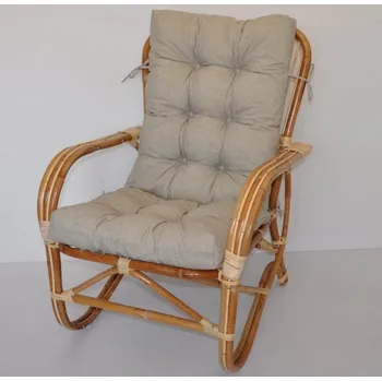 Zahrada Axin Trading s.r.o. Ratanové křeslo Nilam polstr tmavě béžový melír