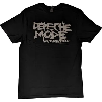 Pánské oblečení RockOff Depeche Mode Unisex bavlněné tričko : People are people - černé Velikost: S