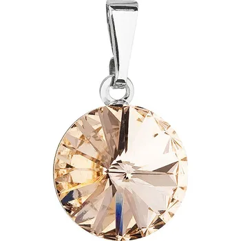 Přívěsek Evolution Group s.r.o. Přívěsek bižuterie se Swarovski krystaly oranžový kulatý 54001.3