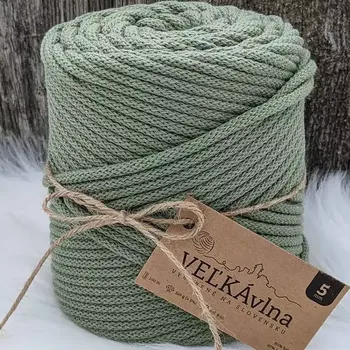 Příze Velká vlna Špagát 5mm Borovice (Špagátová příze 5mm Borovica)