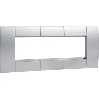 Hager GT453ALU Trojrámeček pro přístroje modulu 45x45, víko šířky 80 mm, Al-lak