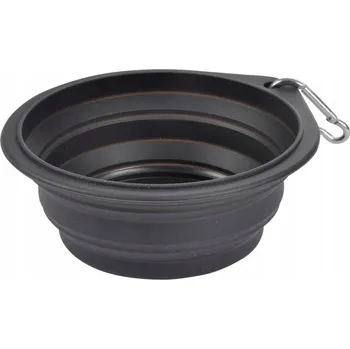 Miska pro psa Skládací (cestovní) silikonová láhev Love Story černá 0,5 l