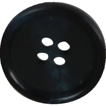 Knoflík Knoflík pánský DILL 45006/32 černo- modrý PLASTOVÝ - Černomodrá, 20mm