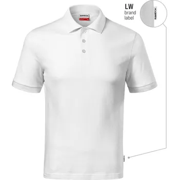 Pánské tričko RIMECK Polokošile Resist Heavy Polo, krátký rukáv, pánská MAL-R20LW15 L Bílá (s labelem)