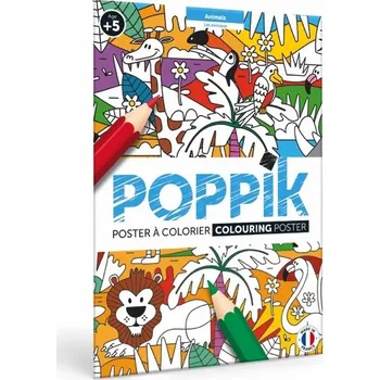 omalovánky POPPIK Omalovánkový plakát Zvířata