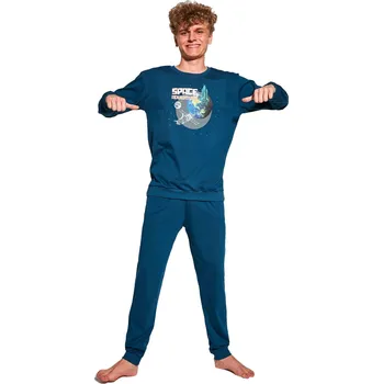 Pánské oblečení Pánské pyžamo 998/47 Space - CORNETTE tmavě modrá 188/L