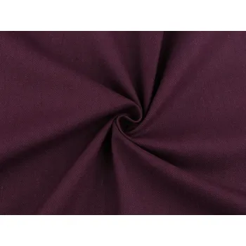 Lněná látka dekorační, barva 5 (33) fialová temná