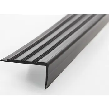 ukončovací lišta FATRA Schodová hrana H1891, černá barva 600, 8cm, 1,5 m (schodové hrany, hrana na schody, schodová hrana, schodova hrana Fatra,)