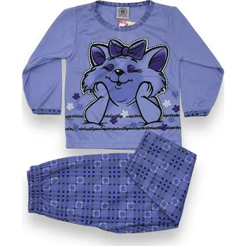 Dívčí pyžamo Vn.Lot Dívčí pyžama s dlouhým rukávem SARKA Barva: Fialová, Velikost: 98/104