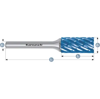 Fréza Karnasch 116041025 | A (ZYA) -Válcová fréza bez čelního ozubení HP-8 12,0x25x6-70 mm, povlakované