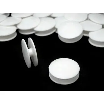 Knoflík Knoflík velikost 28" cíchový dvojitý 10 kusů - bílá