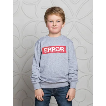 Chlapecká mikina Chlapecká mikina Error - šedý melanž 146