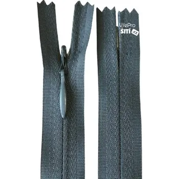 Zip zip skrytý spir TMAVĚ ŠEDÁ No3 4426XX - Tm.šedá, 18cm
