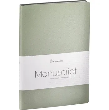 Blok Zápisník HM Manuscript,A5,100g,96l,rec.kůže,zelený
