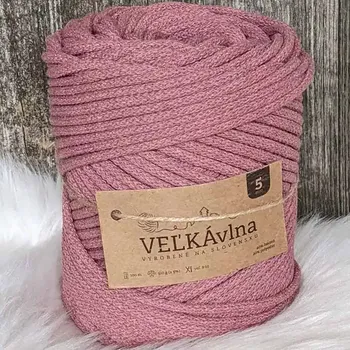 Příze Velká vlna Špagát 3mm Starorůžová (Špagátová příze 3mm Staroružová ruža)