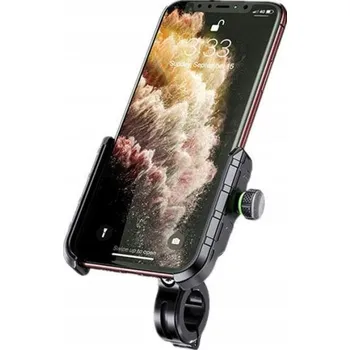 Držák telefonu s objímkou na řídítka "CRAB R9-METAL" na motorku