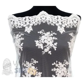 Metráž - Krajka BÍLÁ LZ92933001 - Bílá, 132 cm