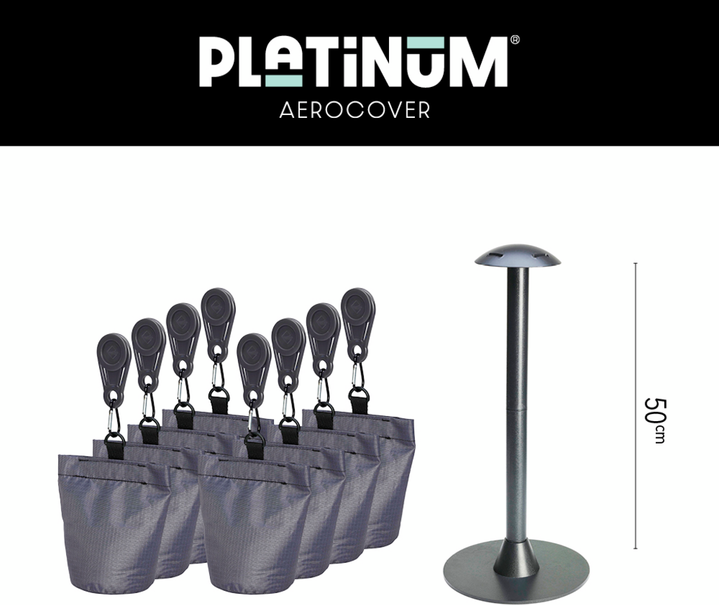 Platinum AeroCover- sada zatěžkávacích vaků s tyčkou na napnutí ochranného krytu 2 7810