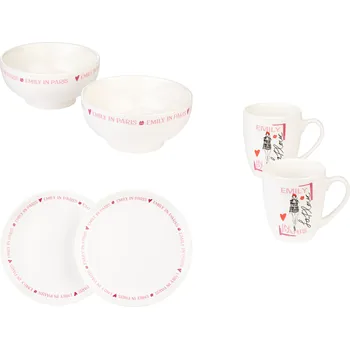 Talíř Sada hrnků / talířů Emily in Paris, 2dílná