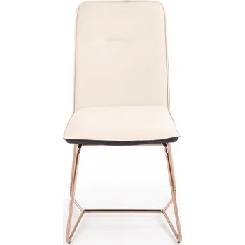 Jídelní židle Moderní jídelní židle Halmar K390 krémová / tmavě šedá / zlatá (2p=4szt) (2 Karton)