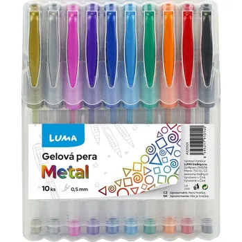 Gelové pero 10 barev METAL,
