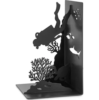 Zarážka na knihu Zarážka na knihy, Scuba, černá, kov