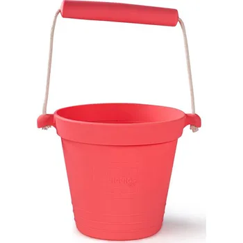 Hračka na písek Bigjigs Toys Plážový kyblíček tmavě růžový