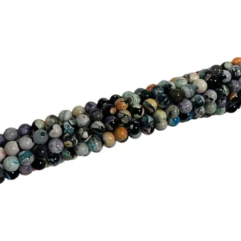 Korálek Achát mix barev 8mm šňůra