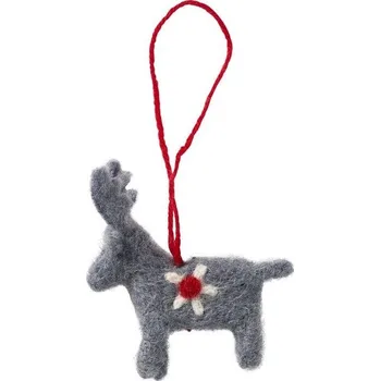 Plstěná dekorace Reindeer grey (sob) 7x6, Klippan Švédsko