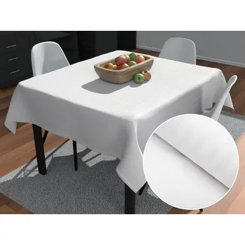 ubrus Damaškový čtvercový ubrus Atlas Gradl DM-015 Bílý - proužky 8 mm 40x40 cm