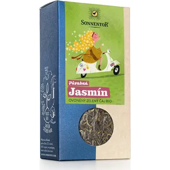 Nealkoholický nápoj Sonnentor Půvabná Jasmín bio, ovoněný zelený čaj, 100 g syp.