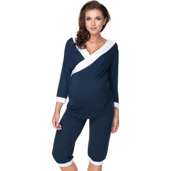 Dámské pyžamo PeeKaBoo Dámské těhotenské pyžamové kalhoty Naked navy L/XL