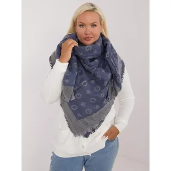 Šátek Dámský teplý vlněný šál modrošedý