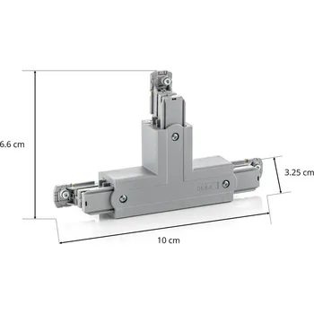 Lampička GLOBAL T spojka Noa, ochranný vodič vnější levá, šedá - Doprava zdarma