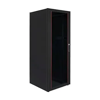 Racková skříň ROLINE 19" síťový rozvaděč 42U, stojanový, Pro, š. 800, h. 800, skleněné dveře, černý - 26.21.0235