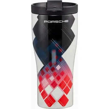 PORSCHE Thermal travel cup Turbo No.1 Termoska vícebarevná 460 ml (Dvoustěnný termohrnek Porsche vyrobený z nerezové oceli)