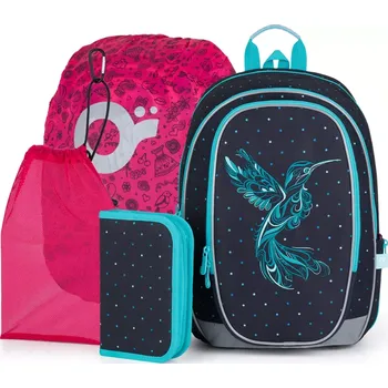 Školní batoh Školní batoh s výšivkou kolibříka Topgal MIRA 24009 SET LARGE