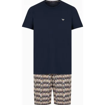 Pánské pyžamo Pánské pyžamo 112101 4R583 18855 hnědé se vzorem - Emporio Armani M