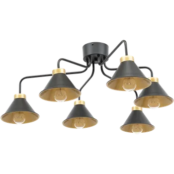 ELTAP Lustr DETMER-6 černý-zlatý