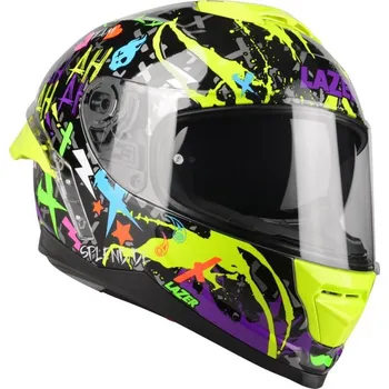 Helma na motorku Helma Rafale ČR Crazy, (černá/fialová/fluo zelená, vel. XS)