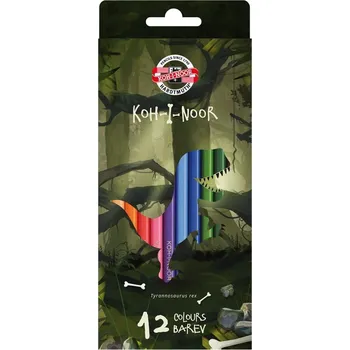 Pastelka Koh-i-noor pastelky Dino, školní 12 ks